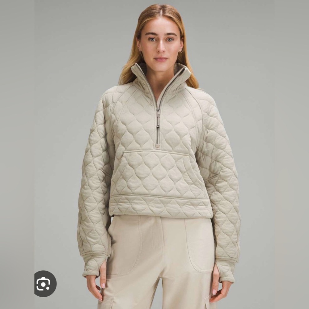 Lululemon Scuba Quilted HalfZip Cropped Pullover Jacket XS/S